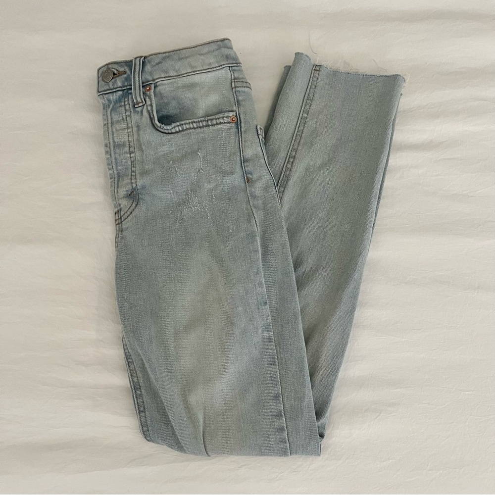 Light Wash High Rise Slim Straight Leg Jeans Wild Fable Size Women’s 00